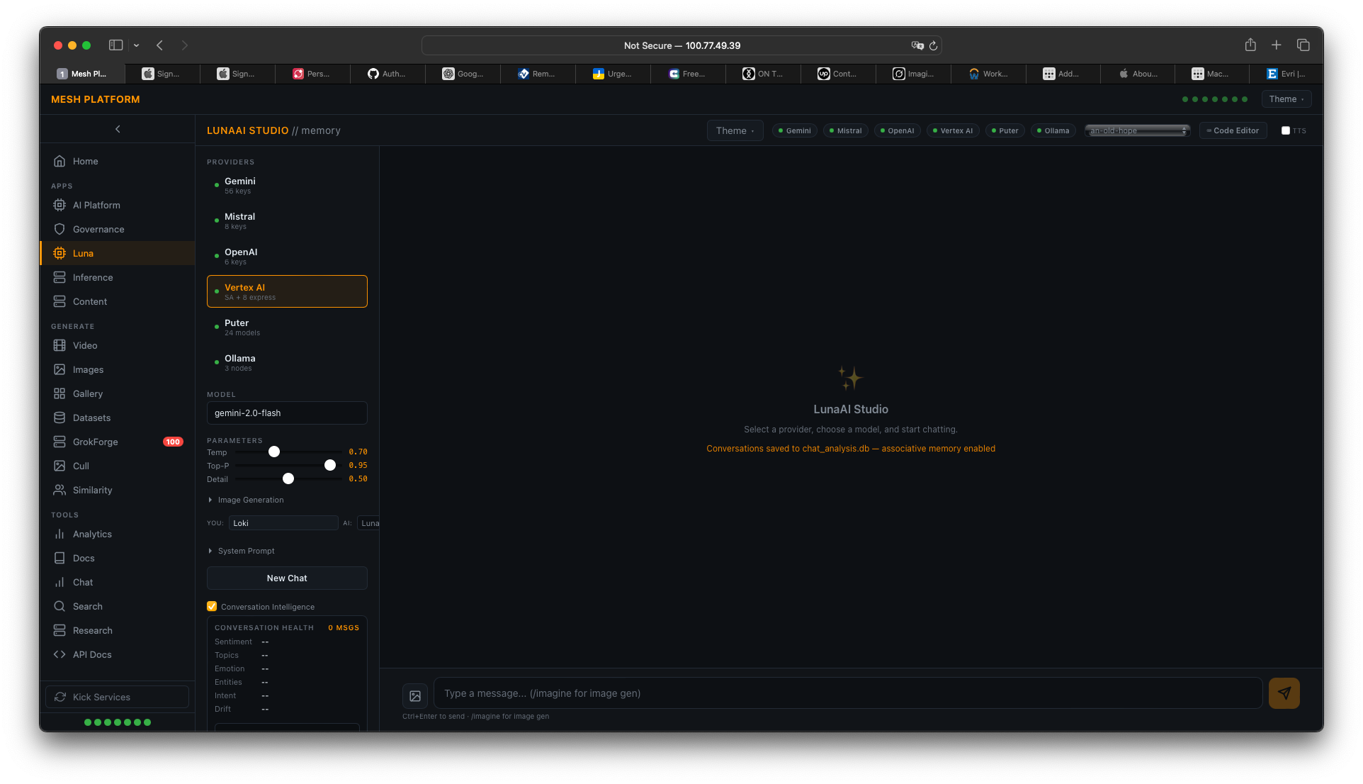 Multi-Provider Inference Studio screenshot 2